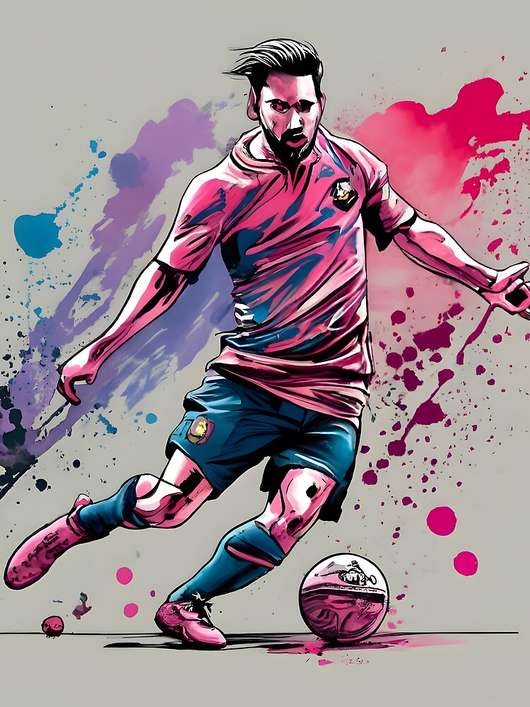 Thumbnail 3 of 3, Drawstring Bag, Soccer Player Kicking The Ball designed and sold by Patricks-Art.