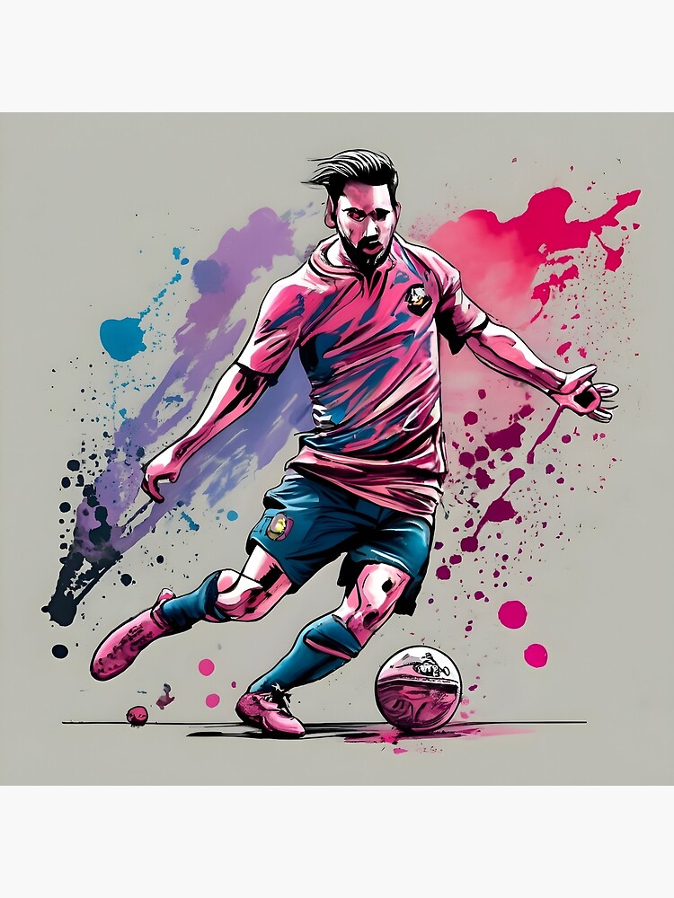 Thumbnail 4 of 4, Pillow, Soccer Player Kicking The Ball designed and sold by Patricks-Art.