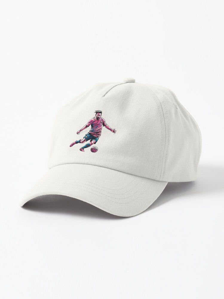 Thumbnail 1 of 7, Cap, Soccer Player Kicking The Ball designed and sold by Patricks-Art.