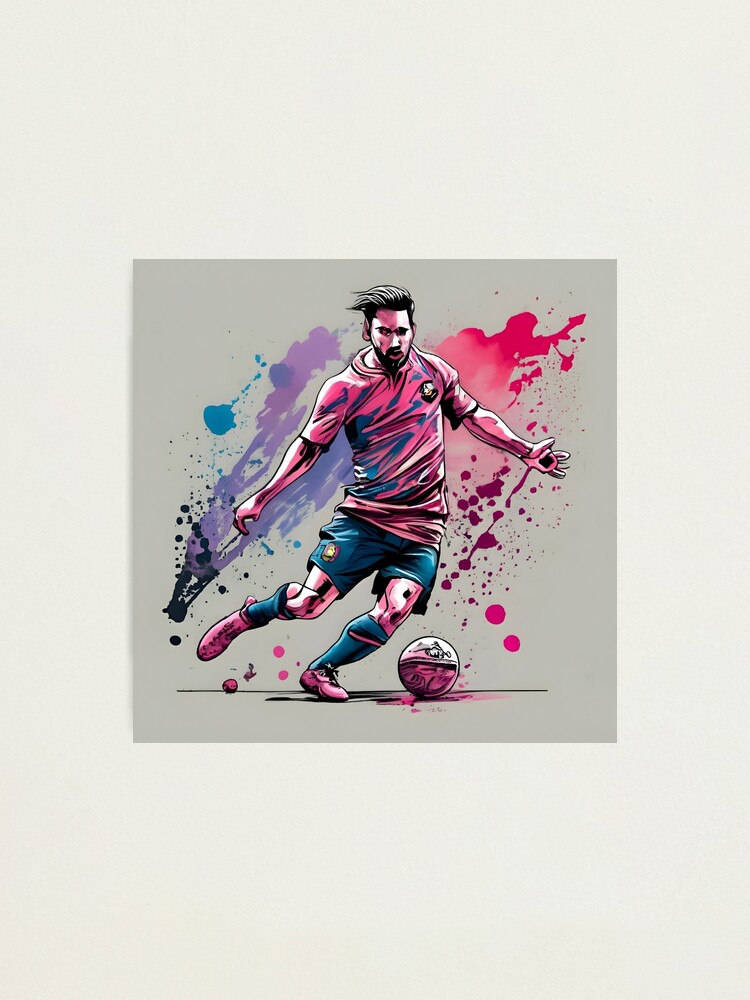Thumbnail 1 of 3, Photographic Print, Soccer Player Kicking The Ball designed and sold by Patricks-Art.