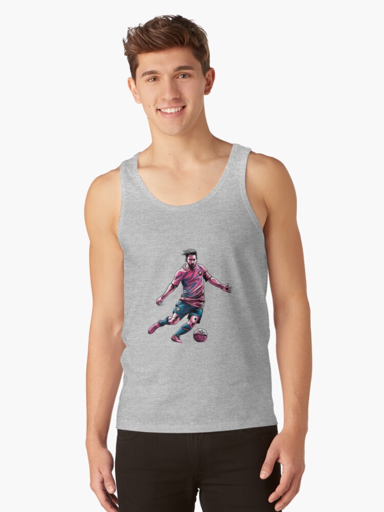 Thumbnail 1 of 3, Tank Top, Soccer Player Kicking The Ball designed and sold by Patricks-Art.