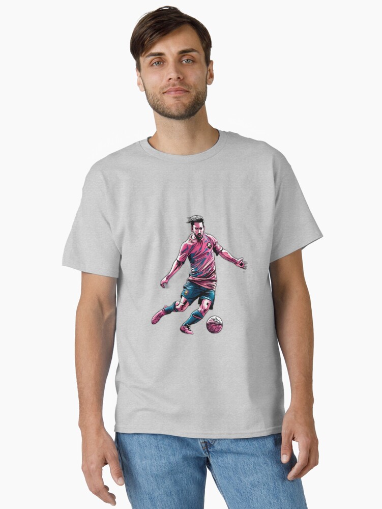 Thumbnail 1 of 7, Classic T-Shirt, Soccer Player Kicking The Ball designed and sold by Patricks-Art.