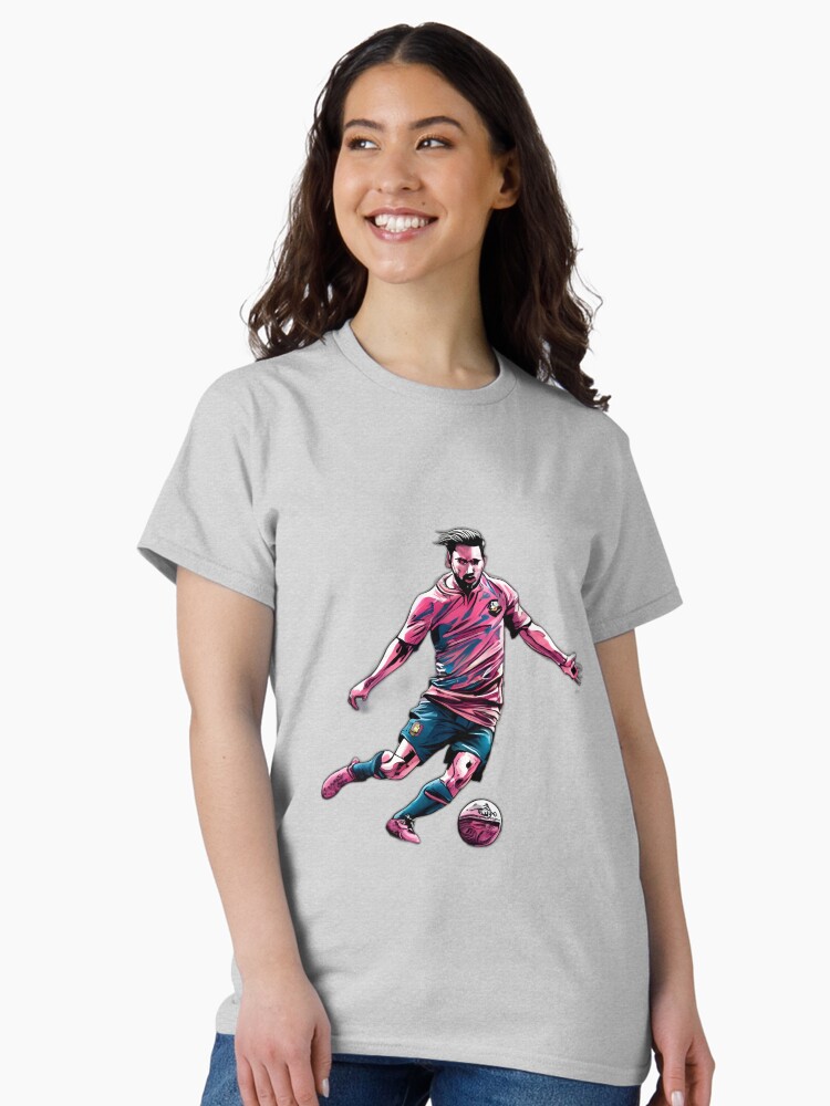Thumbnail 2 of 7, Classic T-Shirt, Soccer Player Kicking The Ball designed and sold by Patricks-Art.
