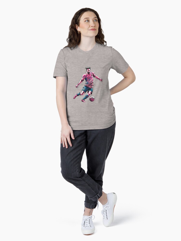 Thumbnail 4 of 7, Essential T-Shirt, Soccer Player Kicking The Ball designed and sold by Patricks-Art.