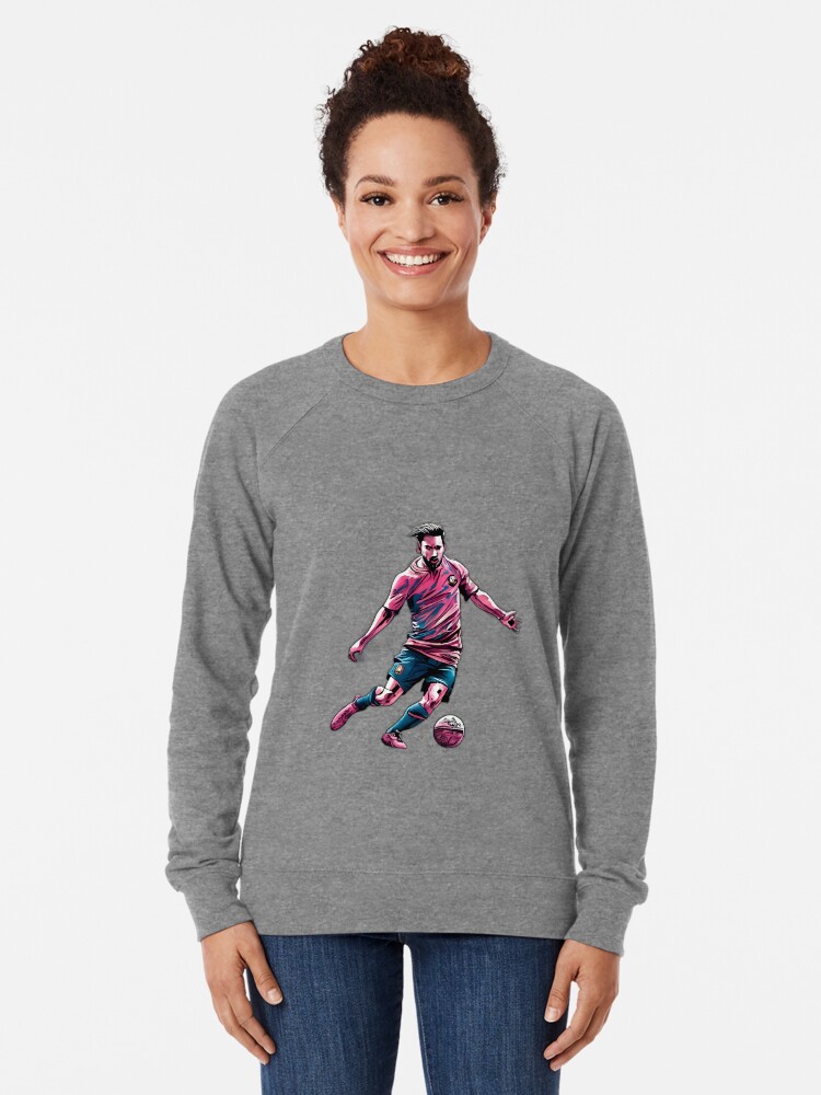 Thumbnail 2 of 5, Lightweight Sweatshirt, Soccer Player Kicking The Ball designed and sold by Patricks-Art.