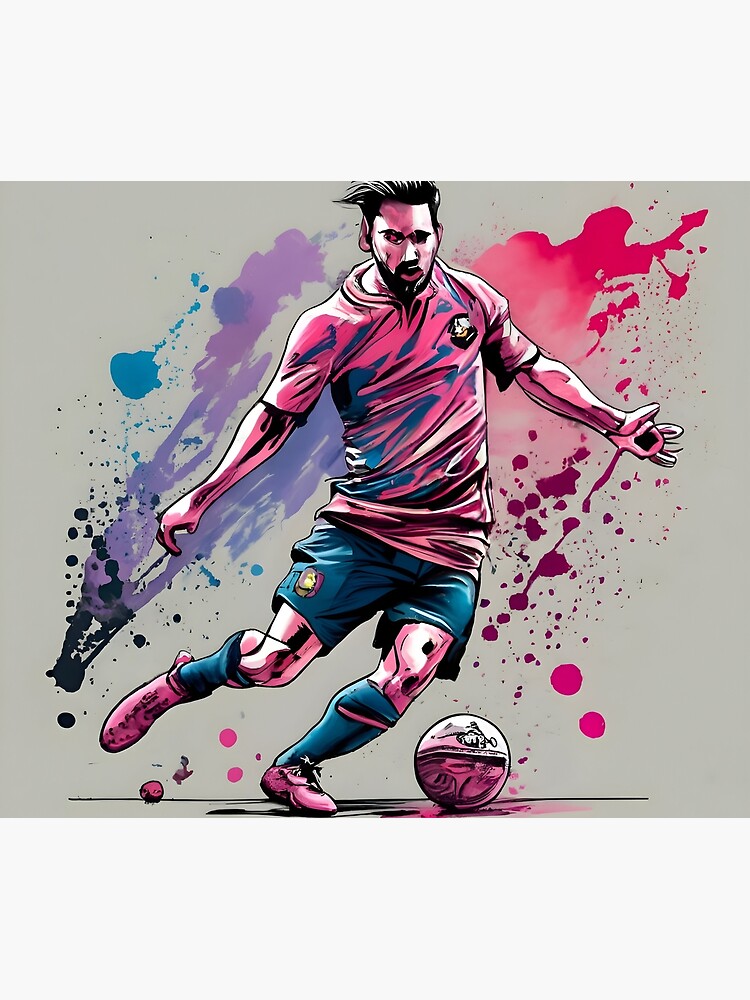 Thumbnail 2 of 2, Duvet Cover, Soccer Player Kicking The Ball designed and sold by Patricks-Art.