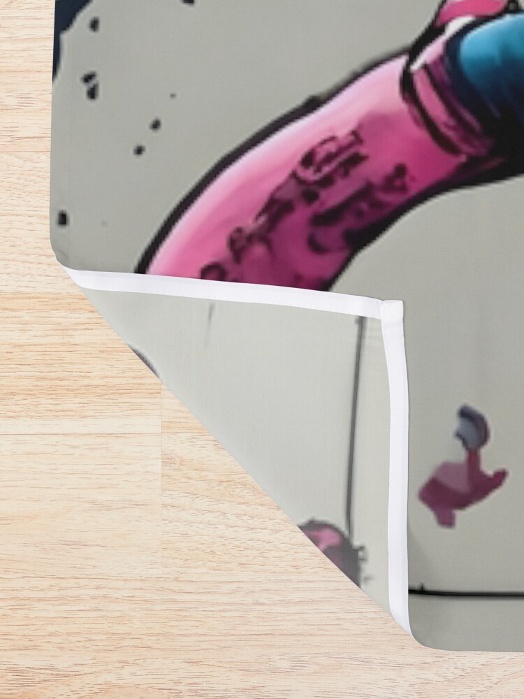 Thumbnail 2 of 5, Shower Curtain, Soccer Player Kicking The Ball designed and sold by Patricks-Art.