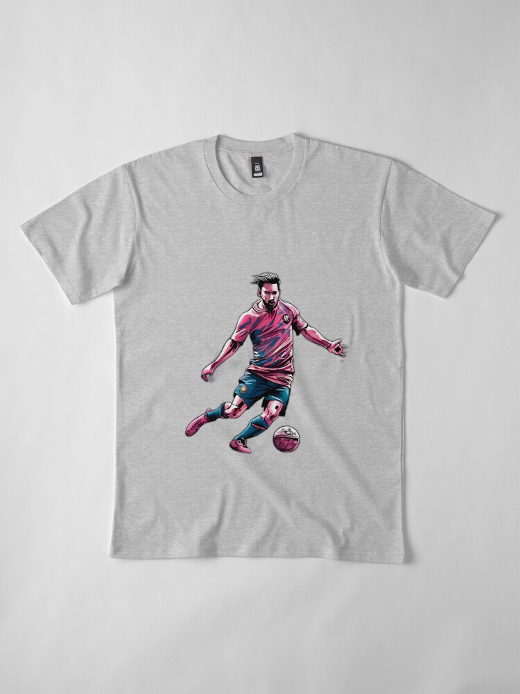 Thumbnail 4 of 6, Premium T-Shirt, Soccer Player Kicking The Ball designed and sold by Patricks-Art.