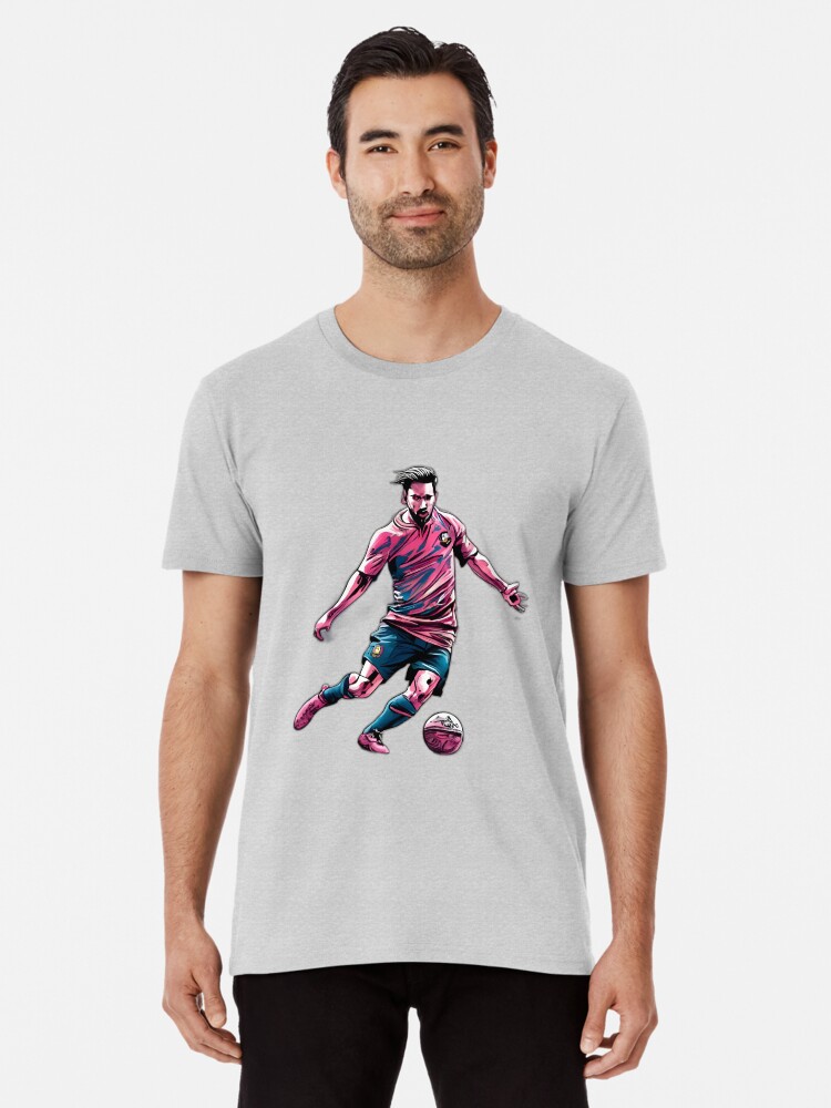 Thumbnail 1 of 6, Premium T-Shirt, Soccer Player Kicking The Ball designed and sold by Patricks-Art.