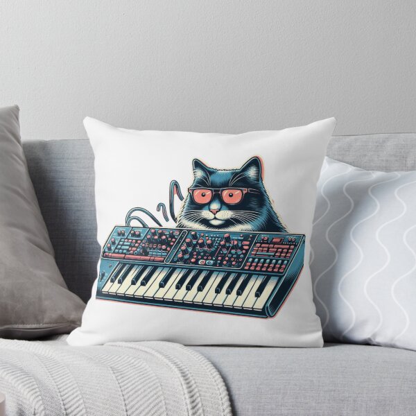 Item preview, cat synthesizer, cat lover music lover  designed and sold by funjaan.