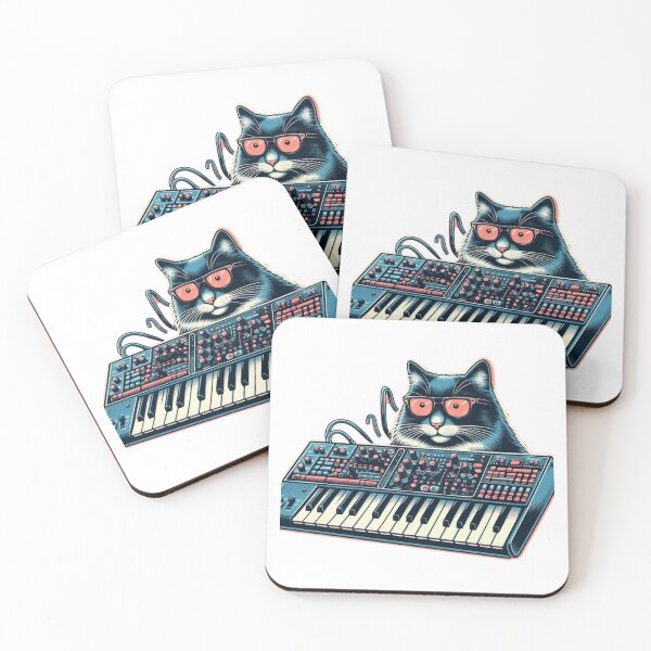 Item preview, cat synthesizer, cat lover music lover  designed and sold by funjaan.
