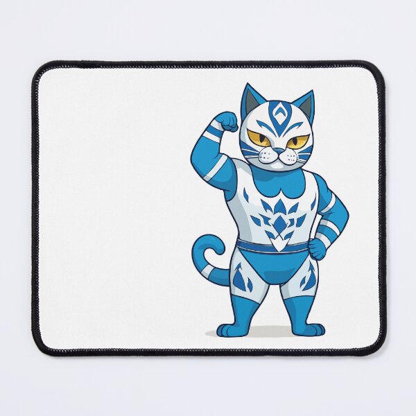Item preview, Blue Fat Luchador. Cat Luchador designed and sold by twisted-dot.