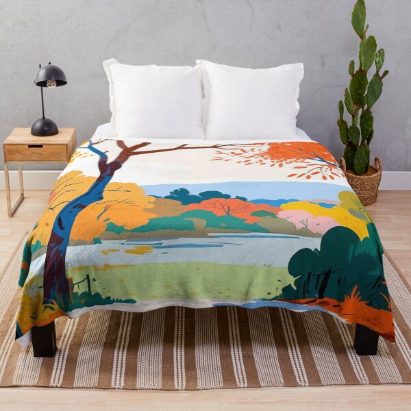 Item preview, Vibrant Autumn Pathway Through The Forest Trees designed and sold by ArtComixHaven.