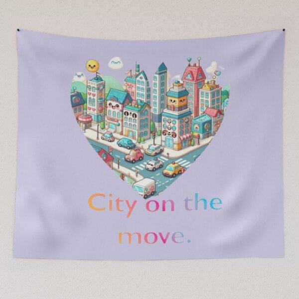 Item preview, Heart-shaped metropolitan city designed and sold by Karina Creative Studio.