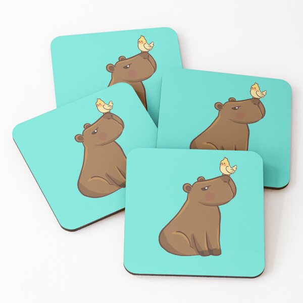 Item preview, Capybara and friend Cockatiel bird designed and sold by camilacarvalho.