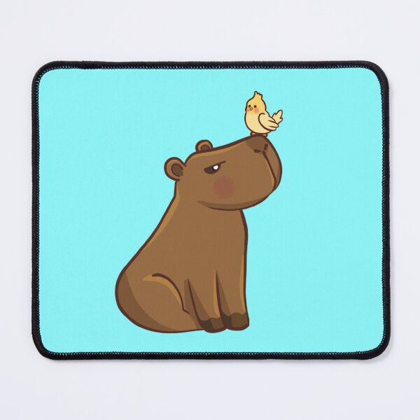 Item preview, Capybara and friend Cockatiel bird designed and sold by camilacarvalho.