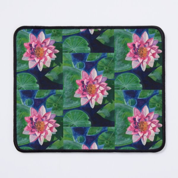 Item preview, Single pink waterlily watercolour painting  designed and sold by esvb.