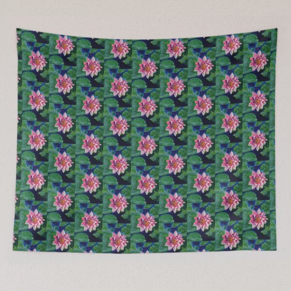 Item preview, Single pink waterlily watercolour painting  designed and sold by esvb.