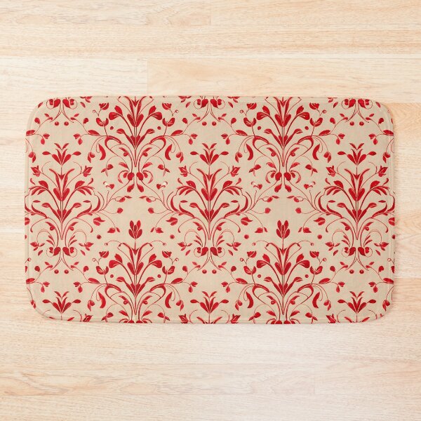 Item preview, Elegant Red Floral Seamless Pattern Design designed and sold by PrintableByZaah.
