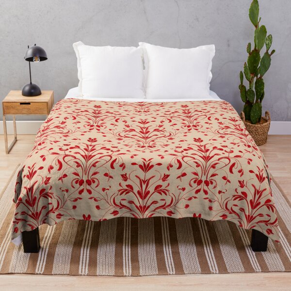 Item preview, Elegant Red Floral Seamless Pattern Design designed and sold by PrintableByZaah.