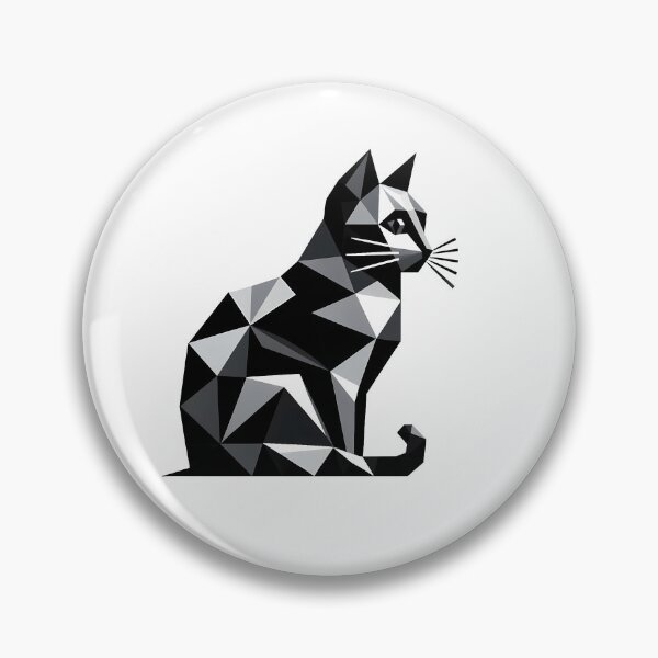 Item preview, Sitting Polygonal Cat - Side View designed and sold by polygeeks.