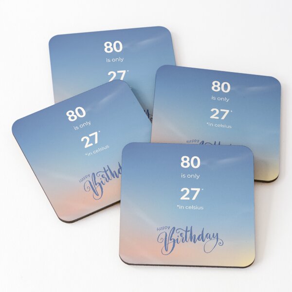 Item preview, Fun 80th Birthday Card with Hilarious Celsius Conversion designed and sold by Meg Mango.
