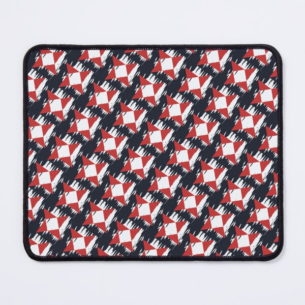 Item preview, Red Triangles Pinwheel On White Brushed Paint Backing designed and sold by EvergreenMotifs.