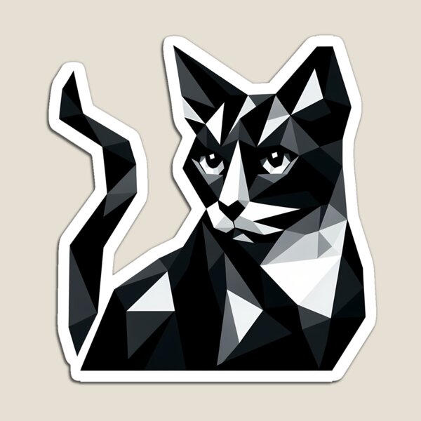 Item preview, Cubist Polygonal Cat designed and sold by polygeeks.