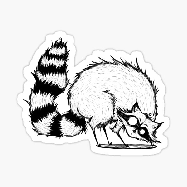 Sketchy Raccoon Sticker