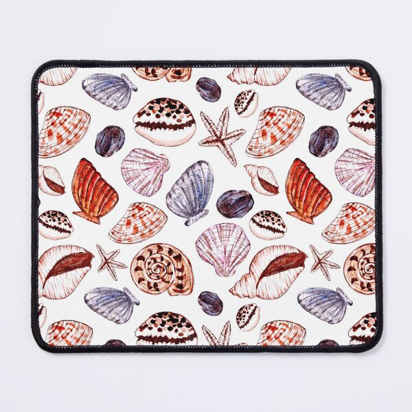 Item preview, Watercolor Seashells Pattern (White Background) designed and sold by andrebalest.art.