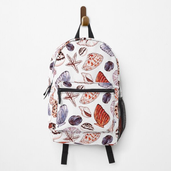 Item preview, Watercolor Seashells Pattern (White Background) designed and sold by andrebalest.art.