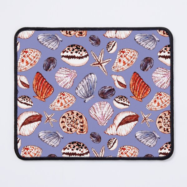 Item preview, Watercolor Seashells Pattern (Blue Background) designed and sold by andrebalest.art.
