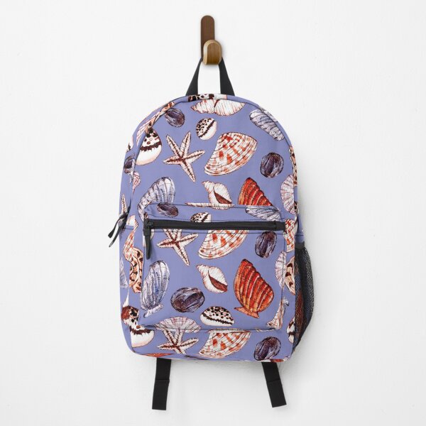 Item preview, Watercolor Seashells Pattern (Blue Background) designed and sold by andrebalest.art.
