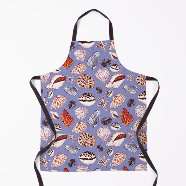 Item preview, Watercolor Seashells Pattern (Blue Background) designed and sold by andrebalest.art.