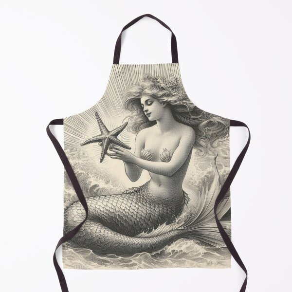 Item preview, Old World Style Mermaid Art designed and sold by SeaStarAlex.