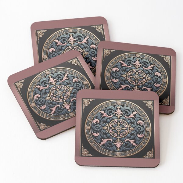 Item preview, Black, Matte Blue & Mauve Rococo designed and sold by DesignsByPrnces.