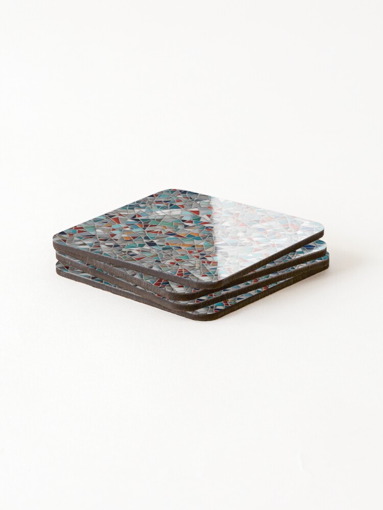 Thumbnail 4 of 5, Coasters (Set of 4), Abstract Colorful Inlay Pattern designed and sold by calibrit.