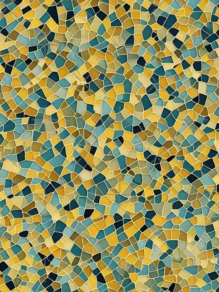 Thumbnail 3 of 3, Scarf, Abstract Yellow Inlay Pattern designed and sold by calibrit.
