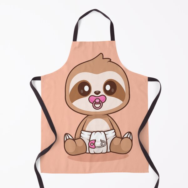 Item preview, Cute Baby Sloth Wearing Pacifier and Diaper Cartoon Vector Icon - Adorable Animal Nature Illustration designed and sold by hjian8219.
