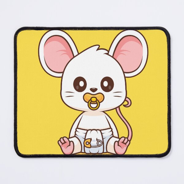 Item preview, Cute Baby Mouse Wearing Pacifier and Diaper Cartoon Vector Icon - Adorable Animal Nature Illustration designed and sold by hjian8219.