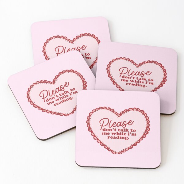 Item preview, Please Don't Talk to Me While I'm Reading Pink Heart designed and sold by BookWishEra.