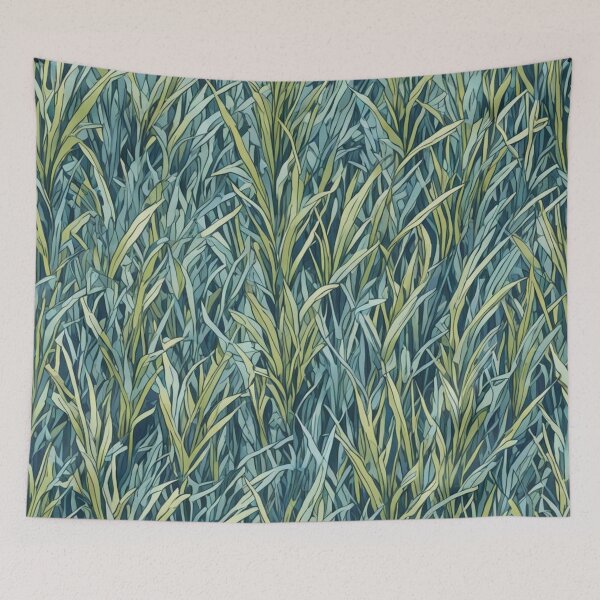 Item preview, Abstract Blue and Green Seagrass Pattern designed and sold by calibrit.