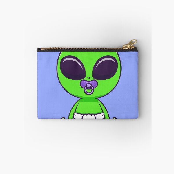 Item preview, Cute Baby Alien Wearing Pacifier and Diaper Cartoon Vector Icon - Adorable Science and Technology Illustration designed and sold by hjian8219.