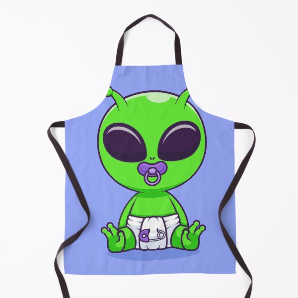Item preview, Cute Baby Alien Wearing Pacifier and Diaper Cartoon Vector Icon - Adorable Science and Technology Illustration designed and sold by hjian8219.