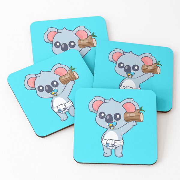 Item preview, Cute Baby Koala Holding Branch Cartoon Vector Icon - Adorable Animal Nature Illustration designed and sold by hjian8219.