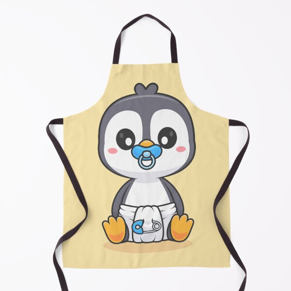 Item preview, Cute Baby Penguin Wearing Pacifier and Diaper Cartoon Vector Icon - Adorable Animal Nature Illustration designed and sold by hjian8219.