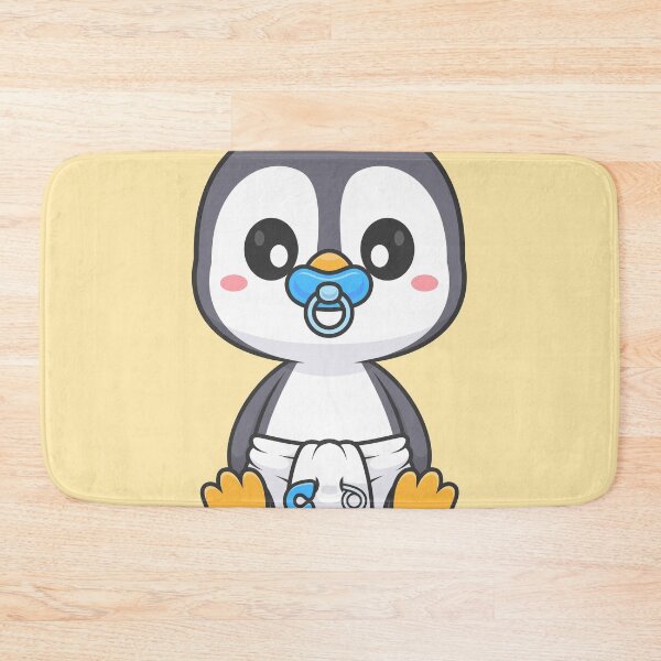 Item preview, Cute Baby Penguin Wearing Pacifier and Diaper Cartoon Vector Icon - Adorable Animal Nature Illustration designed and sold by hjian8219.