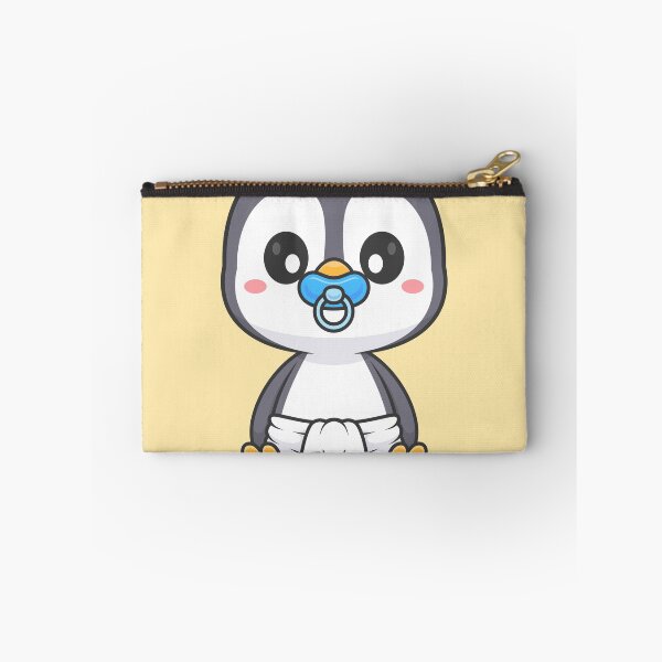 Item preview, Cute Baby Penguin Wearing Pacifier and Diaper Cartoon Vector Icon - Adorable Animal Nature Illustration designed and sold by hjian8219.