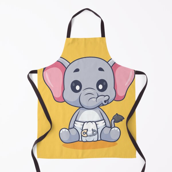 Item preview, Cute Baby Elephant Wearing Pacifier and Diaper Cartoon Vector Icon - Adorable Animal Nature Illustration designed and sold by hjian8219.