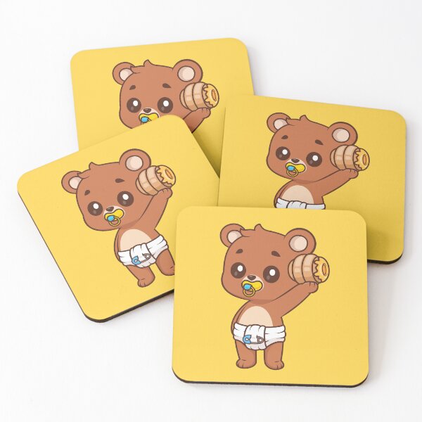 Item preview, Cute Baby Bear Holding Honeycomb Cartoon Vector Icon - Adorable Animal and Food Illustration designed and sold by hjian8219.